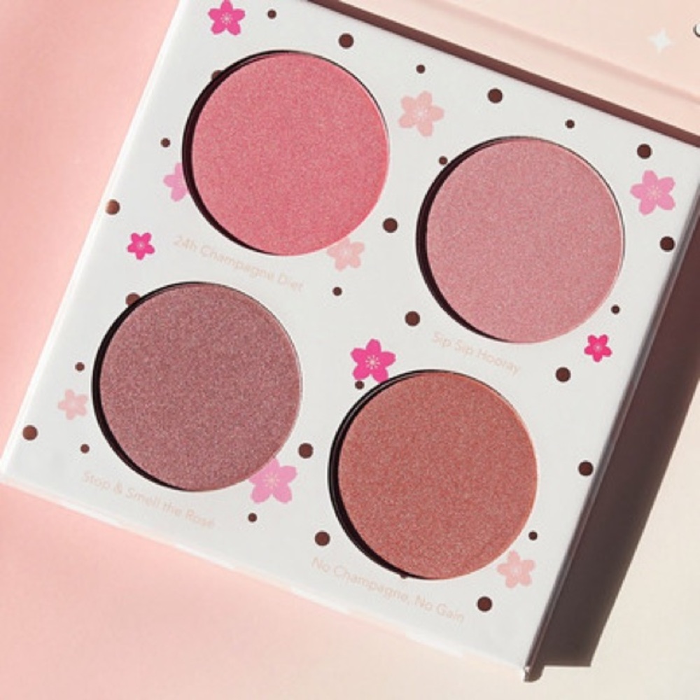 Women's Beauty Bakerie Cotton Candy Champagne Blushligher Palette 0.17ozx4 NWT